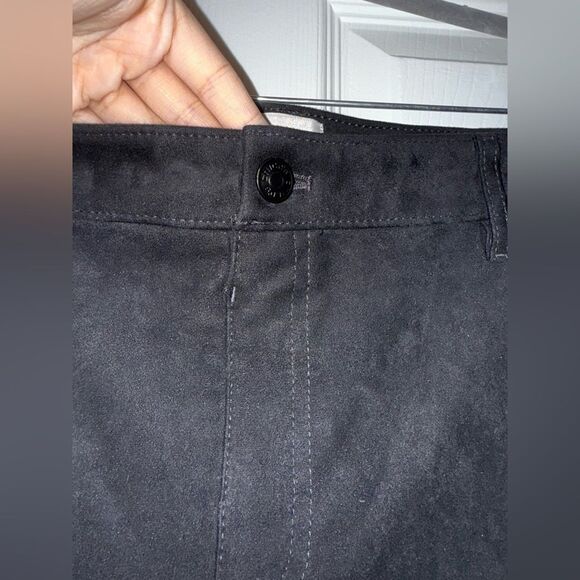 Chico's Black Suede Pants Size Chicos 3 (XL 16/18) NWOT - Picture 3 of 8